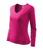 Women's stretch T-shirt Elegance with long sleeves